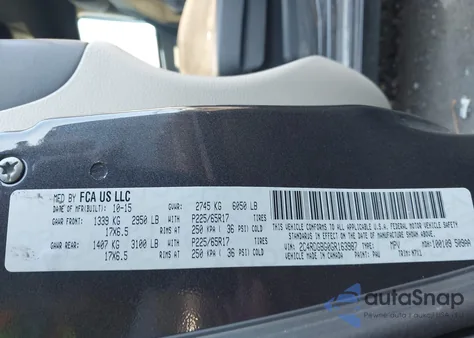 2016 Dodge Grand Caravan Se Plus z USA, uszkodzony, nr VIN 2C4RDGBG0GR163987